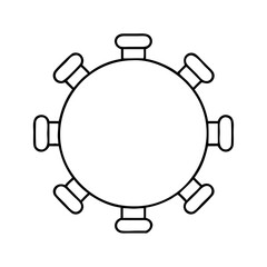 Fototapeta premium round table icon, round table vector illustration-simple illustration of round table, perfect for round table logos and icons
