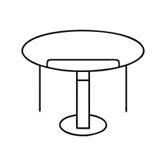 round table icon, round table vector illustration-simple illustration of round table, perfect for round table logos and icons