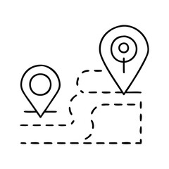 route location icon, route location vector illustration-simple illustration of route location, perfect for route location logos and icons
