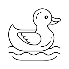 rubber duck icon, rubber duck vector illustration-simple illustration of rubber duck, perfect for rubber duck logos and icons
