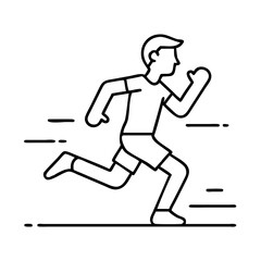 running man icon, running man vector illustration-simple illustration of running man, perfect for running man logos and icons