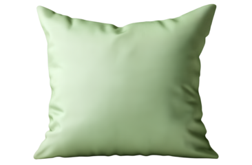Green pillow isolated on a transparent background, PNG