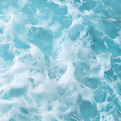 Obraz premium Waves crashing against shore tropical beach seascape photography bright environment aerial view serenity and calm