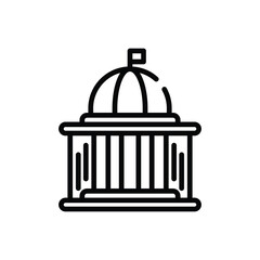City Hall Icon vector stock illustration