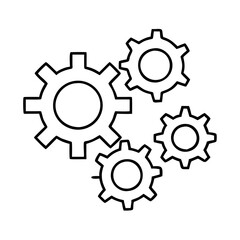 Fototapeta premium settings gears cogs icon, settings gears cogs vector illustration-simple illustration of settings gears cogs, perfect for settings gears cogs logos and icons