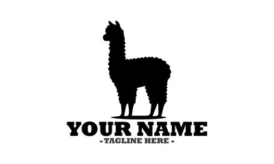 Alpaca animal icon, alpaca vector design, alpaca logo art and alpaca illustrasion vector design