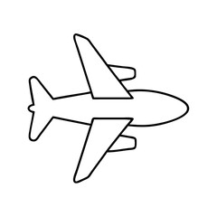 simple airplane icon, simple airplane vector illustration-simple illustration of simple airplane, perfect for simple airplane logos and icons