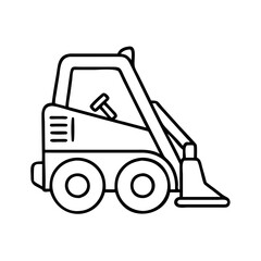 skid track loader icon, skid track loader vector illustration-simple illustration of skid track loader, perfect for skid track loader logos and icons