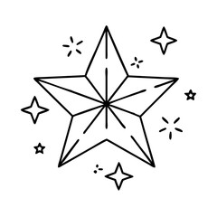 Obraz premium sparkle star icon, sparkle star vector illustration-simple illustration of sparkle star, perfect for sparkle star logos and icons