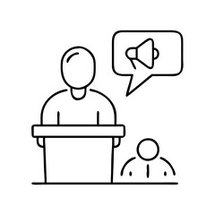 speaking icon icon, speaking icon vector illustration-simple illustration of speaking icon, perfect for speaking icon logos and icons
