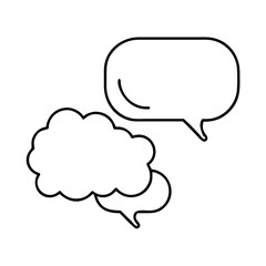 speech and thought bubbles icon, speech and thought bubbles vector illustration-simple illustration of speech and thought bubbles, perfect for speech and thought bubbles logos and icons