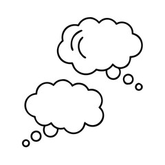 speech and thought bubbles icon, speech and thought bubbles vector illustration-simple illustration of speech and thought bubbles, perfect for speech and thought bubbles logos and icons