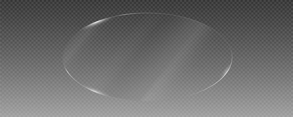 Transparent glass effect, realistic window mockups, mirror set, glass showcase on transparent background, vector png. Glass banner, acrylic smooth surface.	
