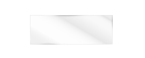 Fototapeta premium Transparent glass effect, realistic window mockups, mirror set, glass showcase on transparent background, vector png. Glass banner, acrylic smooth surface. 