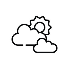 Cloudy Icon vector stock illustration