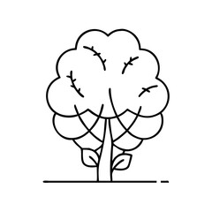 stylized tree icon, stylized tree vector illustration-simple illustration of stylized tree, perfect for stylized tree logos and icons