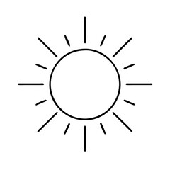 sun icon, sun vector illustration-simple illustration of sun, perfect for sun logos and icons