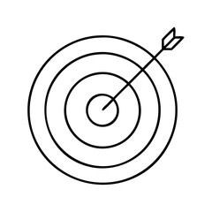 target bullseye with arrow icon, target bullseye with arrow vector illustration-simple illustration of target bullseye with arrow, perfect for target bullseye with arrow logos and icons