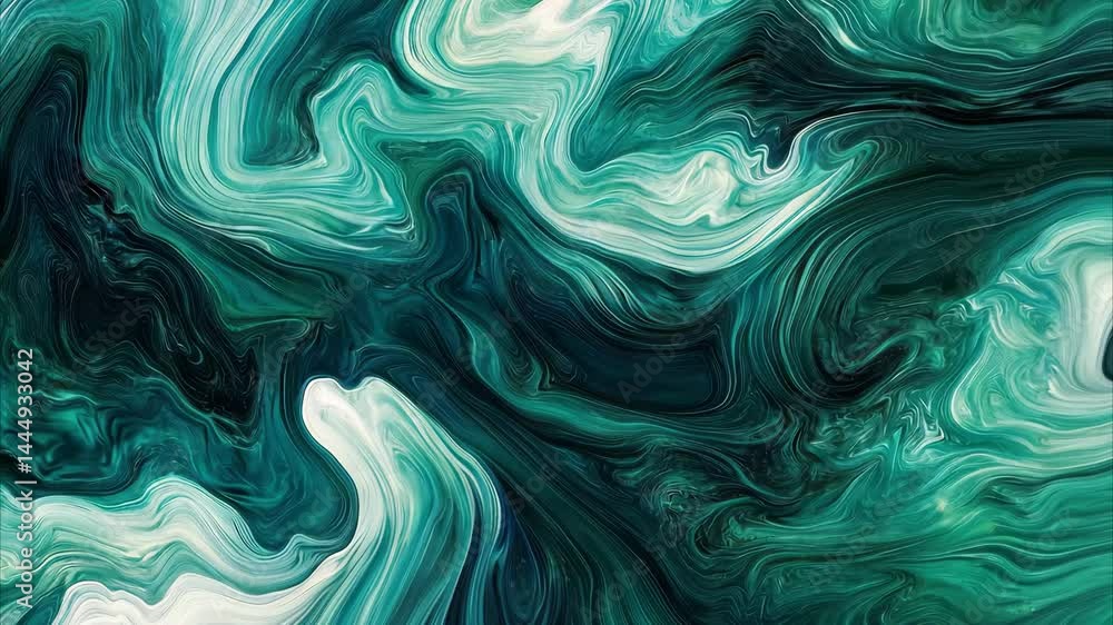 Poster Swirling abstract trails create a mesmerizing flow across the vibrant canvas, Abstract Trails Flow Across Frame