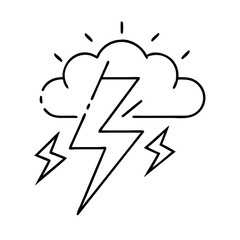 thunder light icon, thunder light vector illustration-simple illustration of thunder light, perfect for thunder light logos and icons