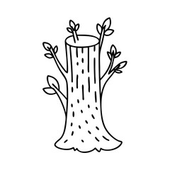 tree trunk icon, tree trunk vector illustration-simple illustration of tree trunk, perfect for tree trunk logos and icons