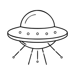 ufo icon, ufo vector illustration-simple illustration of ufo, perfect for ufo logos and icons