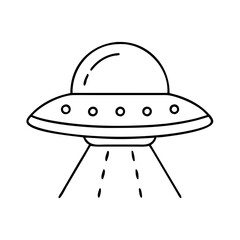 ufo spaceship icon, ufo spaceship vector illustration-simple illustration of ufo spaceship, perfect for ufo spaceship logos and icons