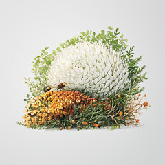 bee in flower wildlife bug nature