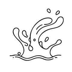 water splash icon, water splash vector illustration-simple illustration of water splash, perfect for water splash logos and icons