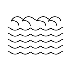 water wave icon, water wave vector illustration-simple illustration of water wave, perfect for water wave logos and icons