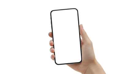 hand holding blank business card