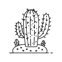 wild cactus icon, wild cactus vector illustration-simple illustration of wild cactus, perfect for wild cactus logos and icons