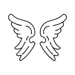 Obraz premium wings icon icon, wings icon vector illustration-simple illustration of wings icon, perfect for wings icon logos and icons