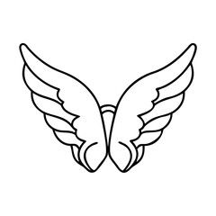 wings icon icon, wings icon vector illustration-simple illustration of wings icon, perfect for wings icon logos and icons