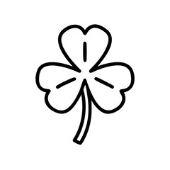 Simple outline of a clover leaf plant  
