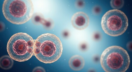 Cell division under microscope
