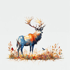 deer in the field wildlife animal nature