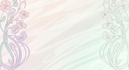 Delicate floral pastel background design