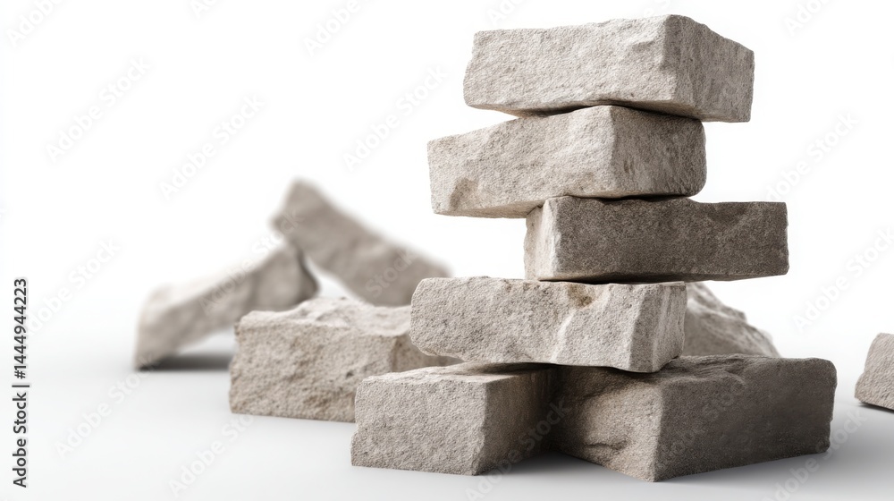 Poster stack of rocks representing crisis resilience and subtle strength under pressure in nature and busin