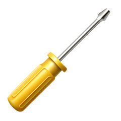Fototapeta premium Yellow slothead screwdriver illustration as tool for service and repair