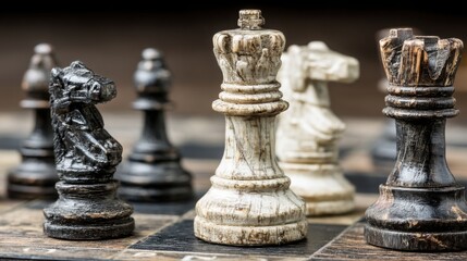 Fototapeta premium A chess game illustrating dynamic asset protection strategies for financial planning and strategic investments