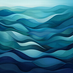 Fototapeta premium Dynamic ocean waves coastal landscape abstract art serene environment aerial view tranquility concept