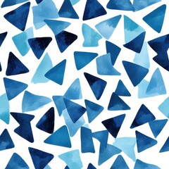 Abstract Blue Triangles Pattern - Geometric Background Design Trend 2023.