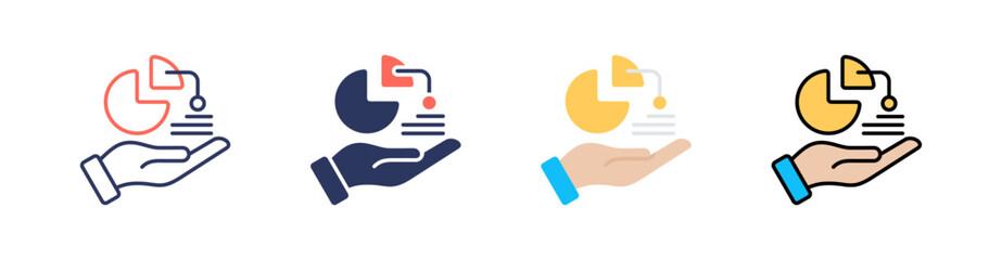 Analysis Multi Style Icon Set Vector 