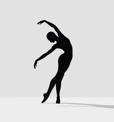 Elegant Ballerina Silhouette in a Graceful Pose