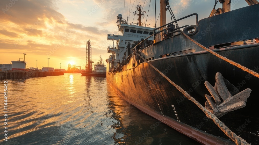 Poster optimizing crude oil supply chains involves efficient extraction, advanced refining, and integrated 
