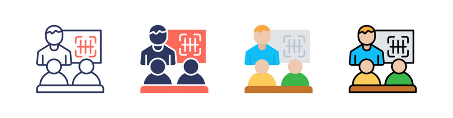 Training Multi Style Icon Set Vector 