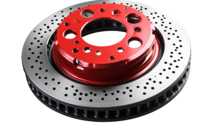 vector illustration of a red and yellow wheel isolated on transparent background