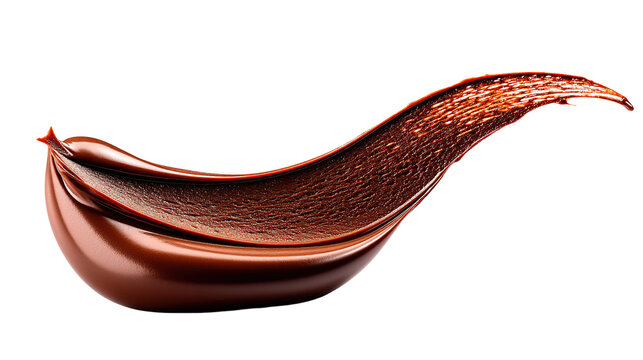 Chocolate Swirl: A close-up showcases a delightful swirl of rich, dark chocolate, revealing a creamy texture and tantalizing visual appeal that embodies pure indulgence.