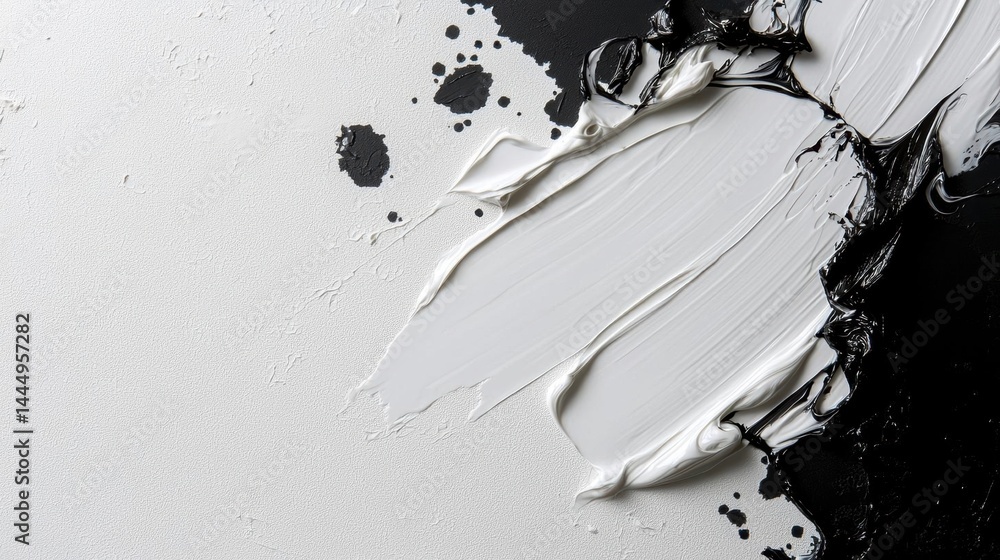 Poster close-up of a black and white abstract background. the background has a textured surface with a roug